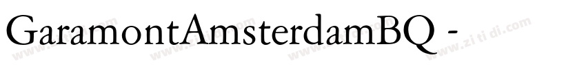 GaramontAmsterdamBQ 字体转换